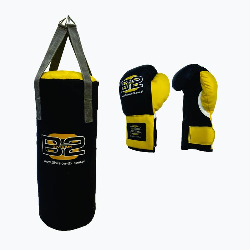 Divizia B-2 copii set de box 7 kg sac + 6 oz mănuși de box negru DIV-JBS0002 10