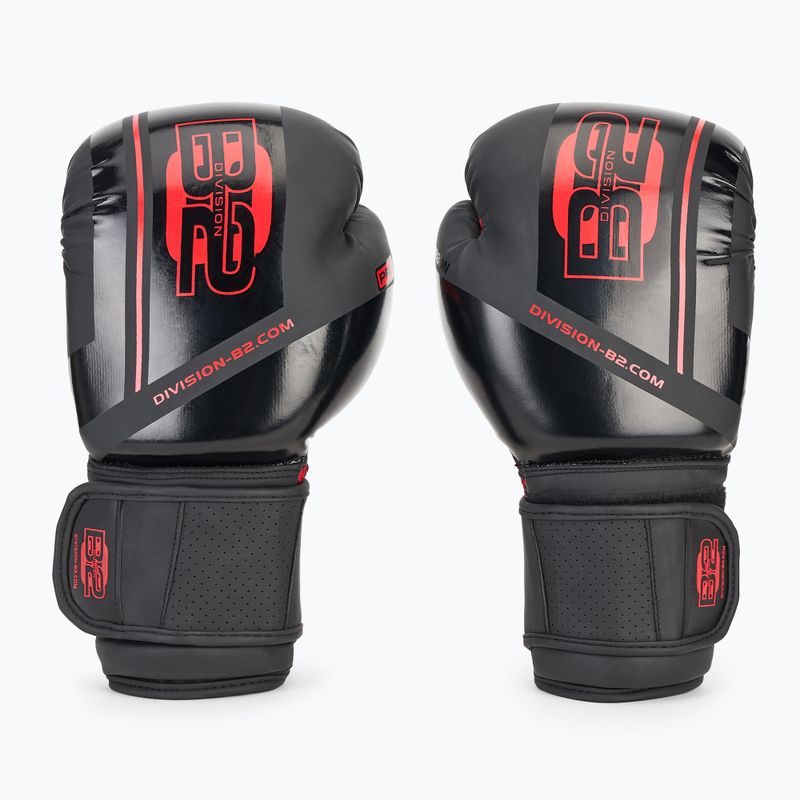 Mănuși de box  DIVISION B-2 Pro Carbon black/red 2