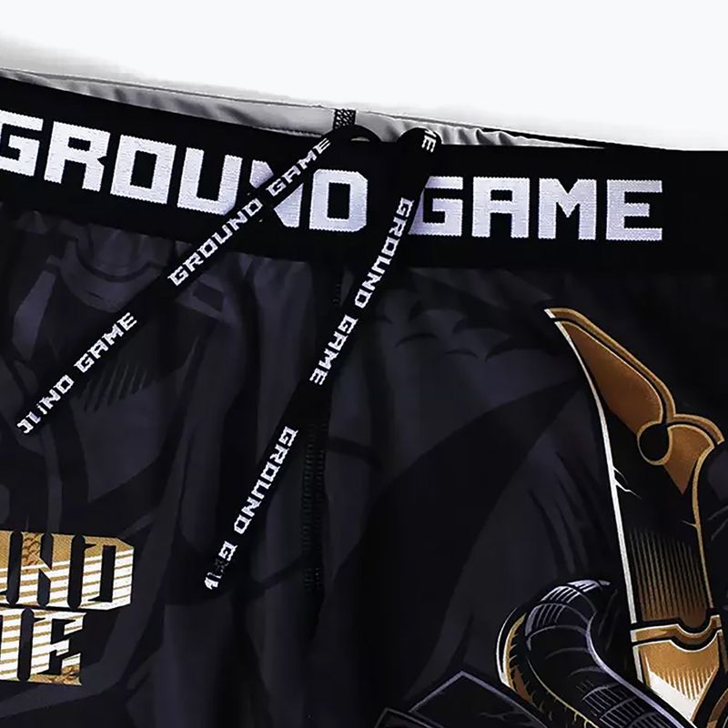 Jambiere MMA pentru bărbați Ground Game Oni Samurai negru 22LEGGSAM3 5