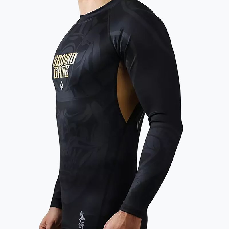 Ground Game Oni Oni Samurai Rashguard negru 22RASHLSSAM3 4