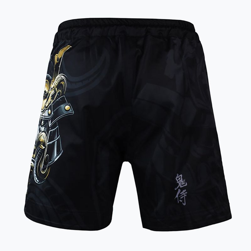 Pantaloni scurți MMA Ground Game MMA pentru bărbați Oni Samurai negru 22SHORMMASAM3 4