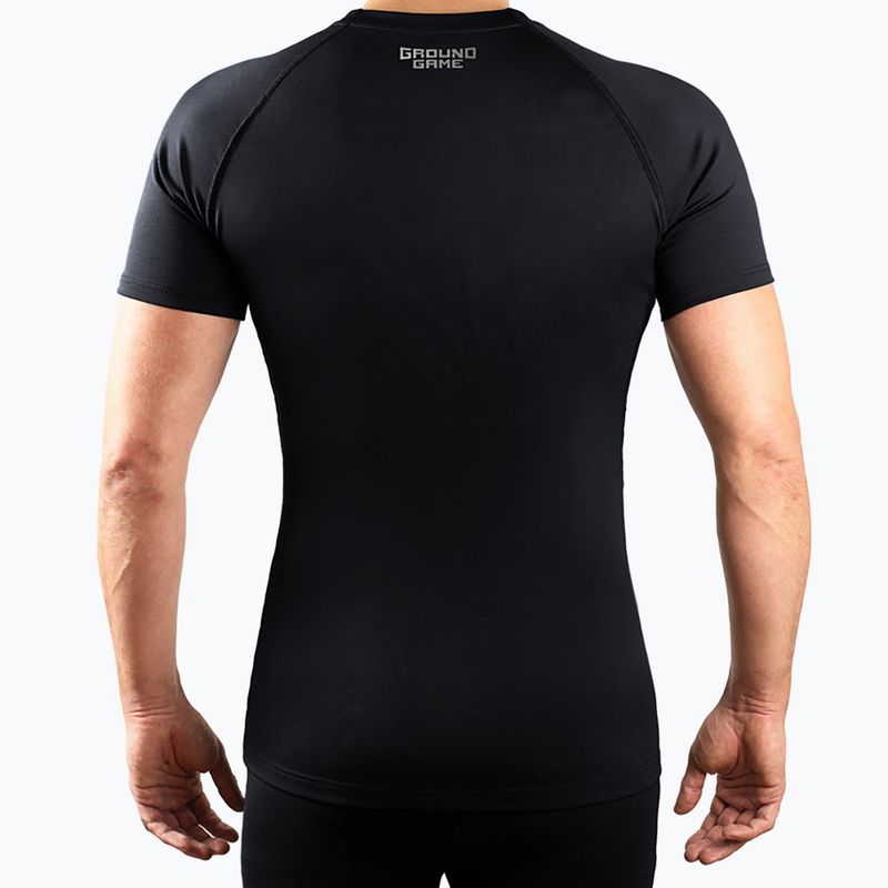 Rashguard Ground Game Essential Platinum negru 2