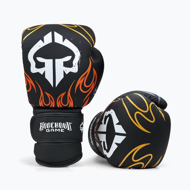 Mănuși de box Ground Game Flames negru