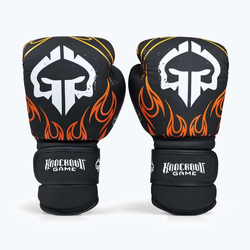 Mănuși de box Ground Game Flames negru