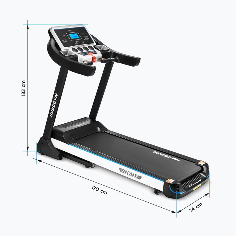 Bandă de alergare electrică Urbogym V660S, negru, 5904906085077 6