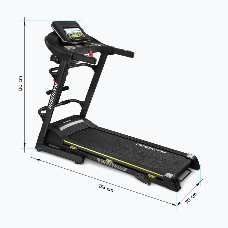 Bandă de alergare electrică Urbogym V550M, negru, + accessories 5904906085411 10