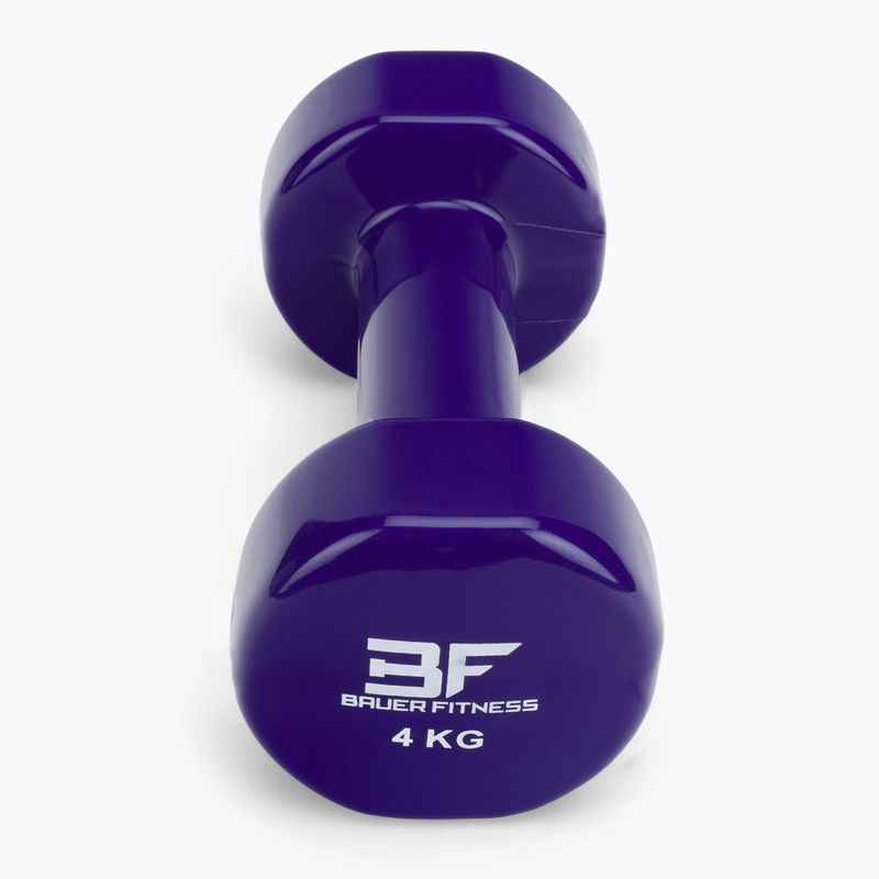 Ganteră din vinil Bauer Fitness 4 kg albastră AC-1405 3