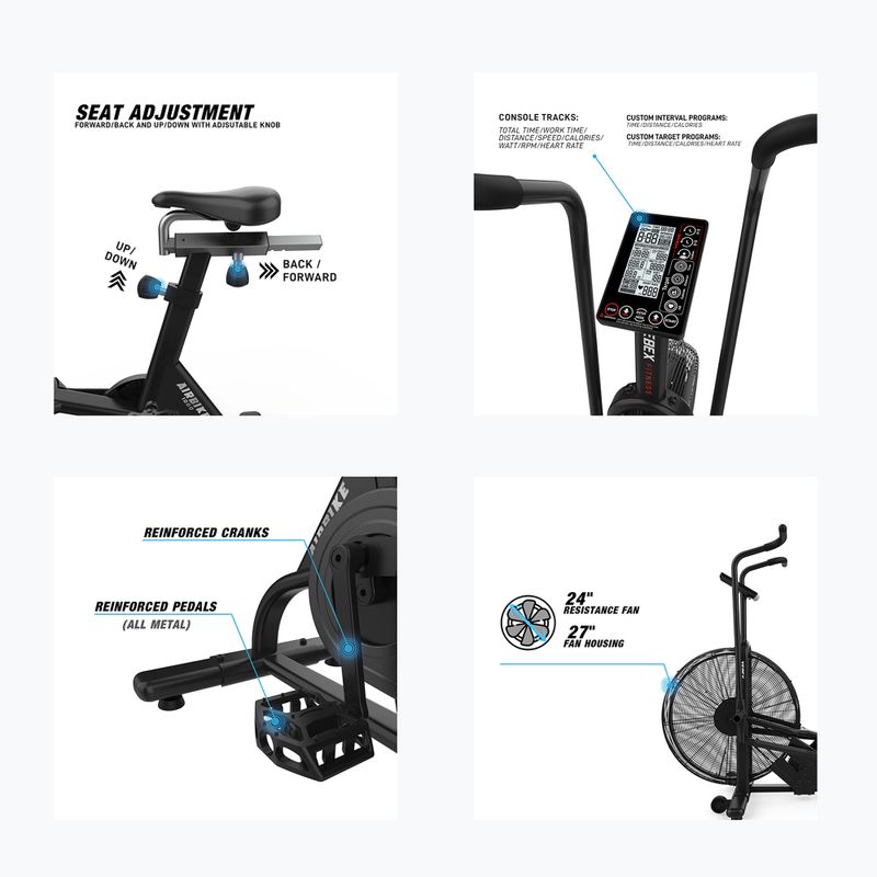 Bicicletă cu rezistență pe aer Xebex Air 1000 black 7