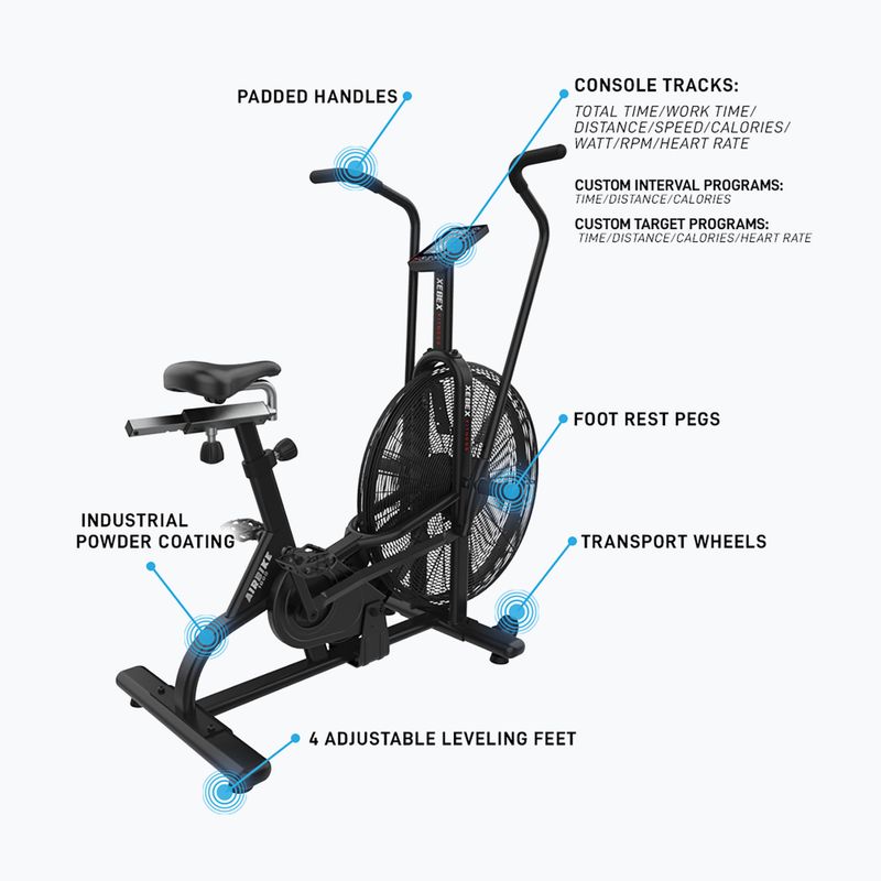 Bicicletă cu rezistență pe aer Xebex Air 1000 black 9