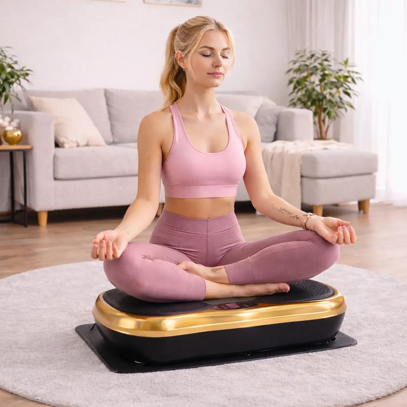 Platformă cu vibrații Extralink Moonwalk Spin Move black/gold 12