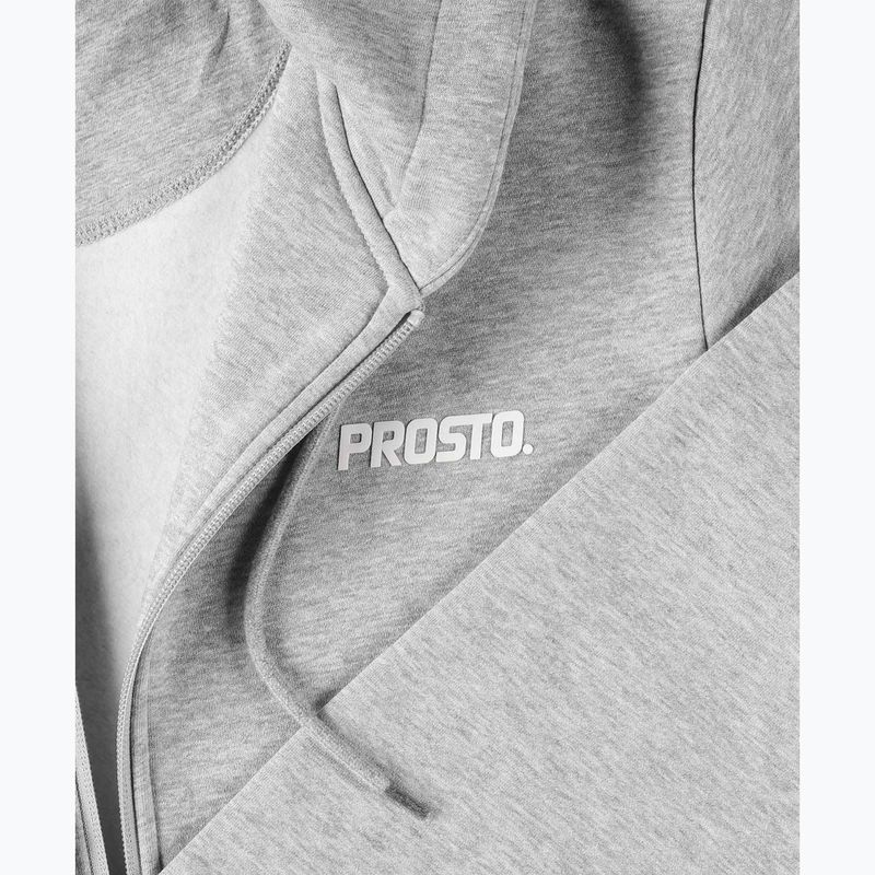 Bluză pentru bărbați PROSTO Rendot Zip Hoodie gray 4
