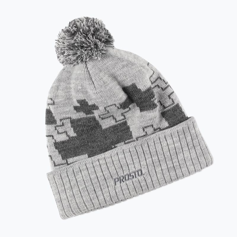 PROSTO Winter Snowmzy beanie gri de iarnă 6