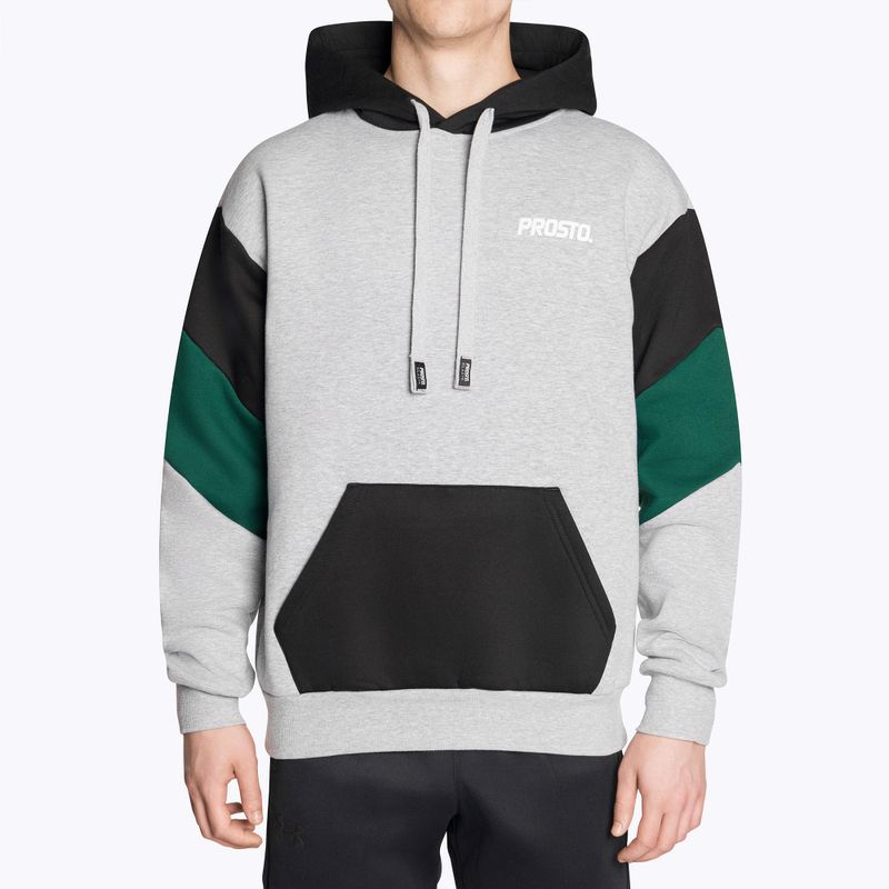 Bluză pentru bărbați PROSTO Hoodie Haxle gray