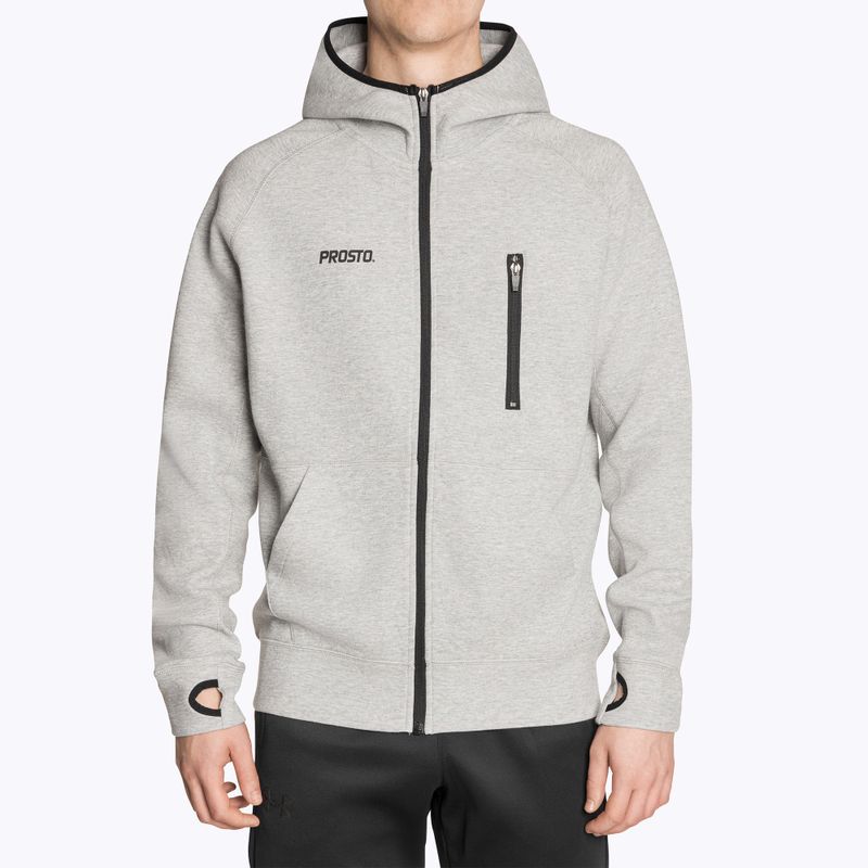 Bluză pentru bărbați PROSTO Tech Zip Zip Hoodie Speedy gray