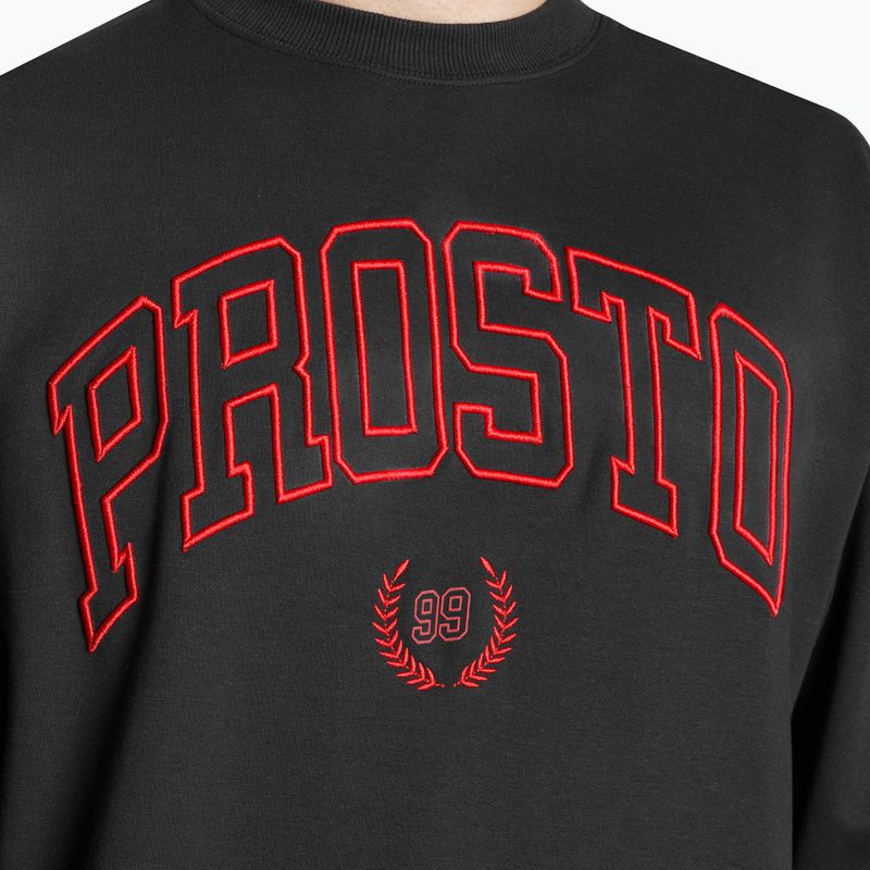 Bluză pentru bărbați PROSTO Crewneck Varsity black 3