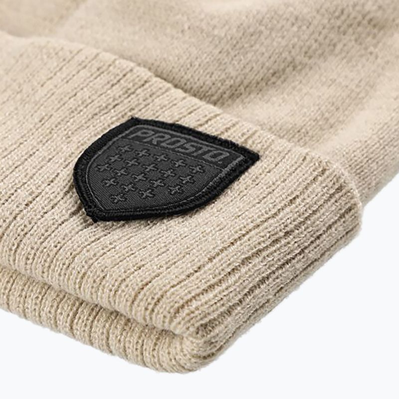 Căciulă pentru bărbați PROSTO Dirst beige 3