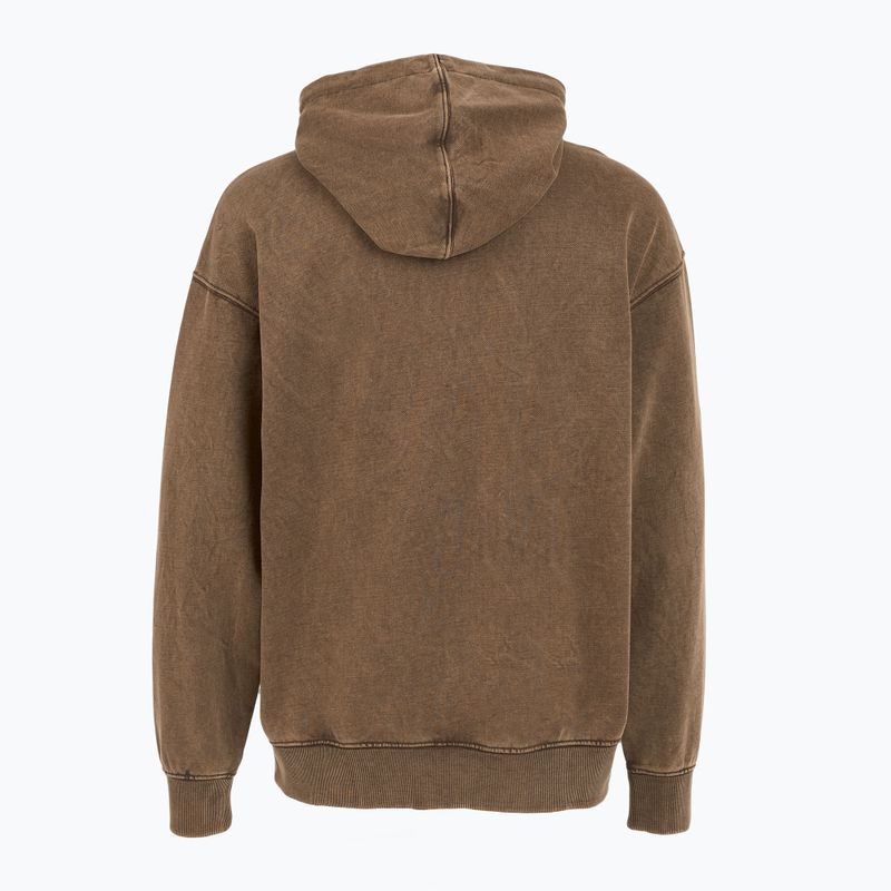 Hanorac pentru bărbați PROSTO Checked Hoodie dark brown 2