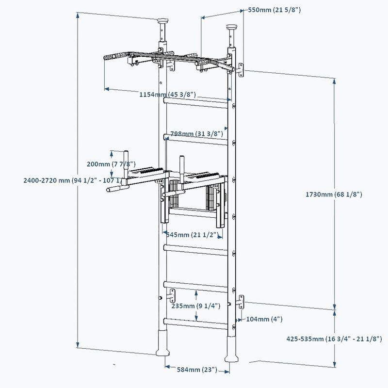 BenchK scara de gimnastică albă BK-522W 3