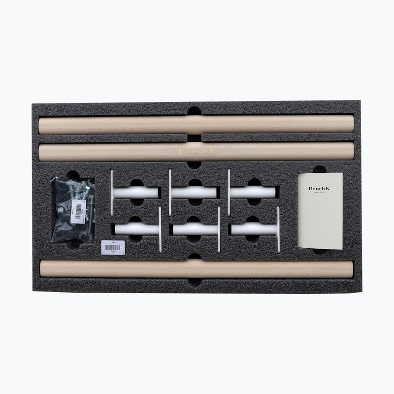 Scară de gimnastică BenchK 711W+A204 white matte/oak 3