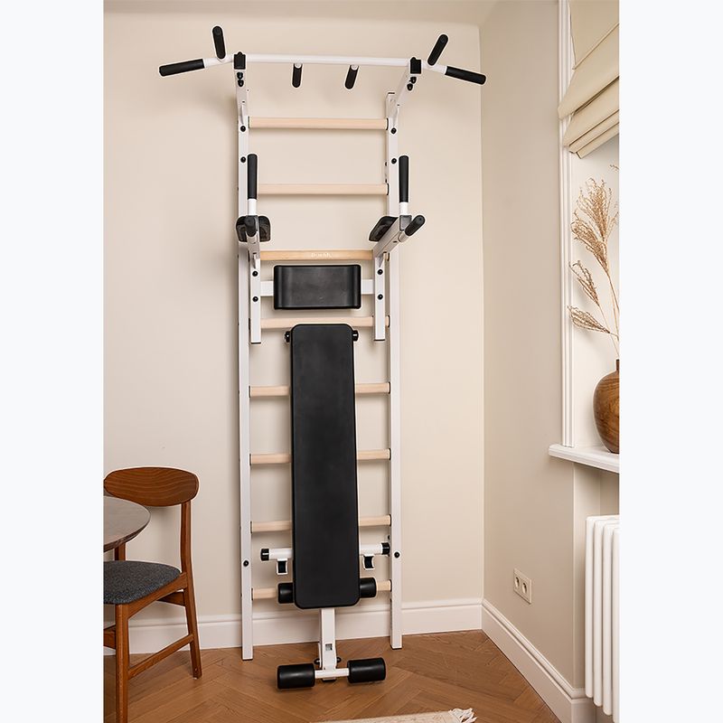 Scară de gimnastică BenchK 223W white matte/oak 5