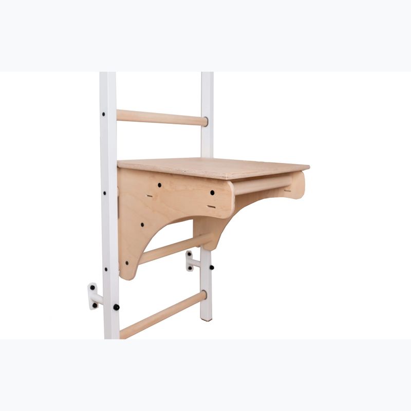 Scară de gimnastică BenchK 212W white matte/oak 3