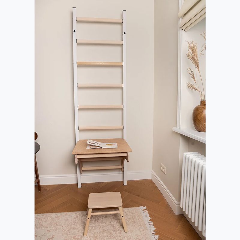 Scară de gimnastică BenchK 212W white matte/oak 9