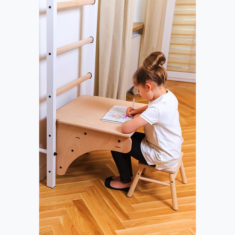 Scară de gimnastică BenchK 712W white matte/oak 7