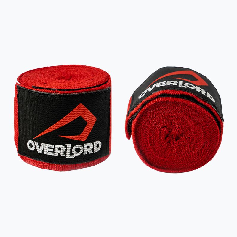 Bandaje de box Overlord elastic 400 cm roșu 2