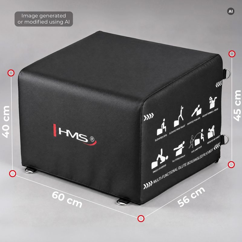 Cutie pentru exerciții HMS HTB61 Hip Thrust black 6
