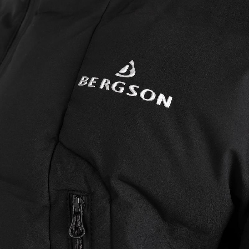 Haină izolată pentru bărbați BERGSON Snow Leopard Primaloft negru 12