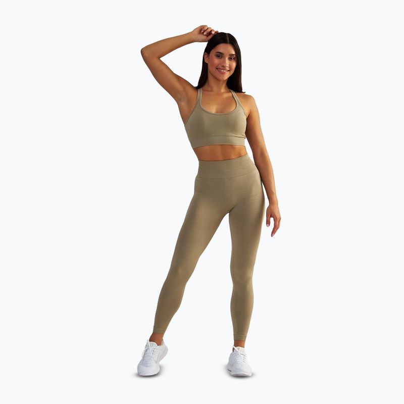 Colanți de antrenament pentru femei BeShaped Gym Queen taupe 2