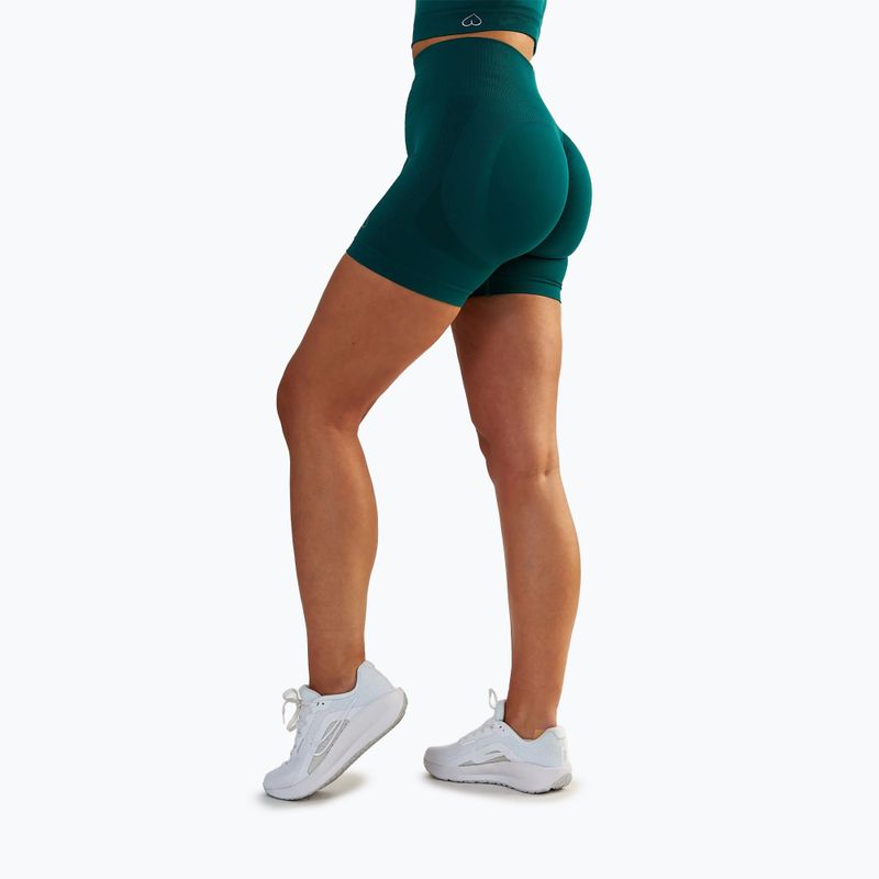 Pantaloni scurți de antrenament pentru femei BeShaped Power Up! dark green 4
