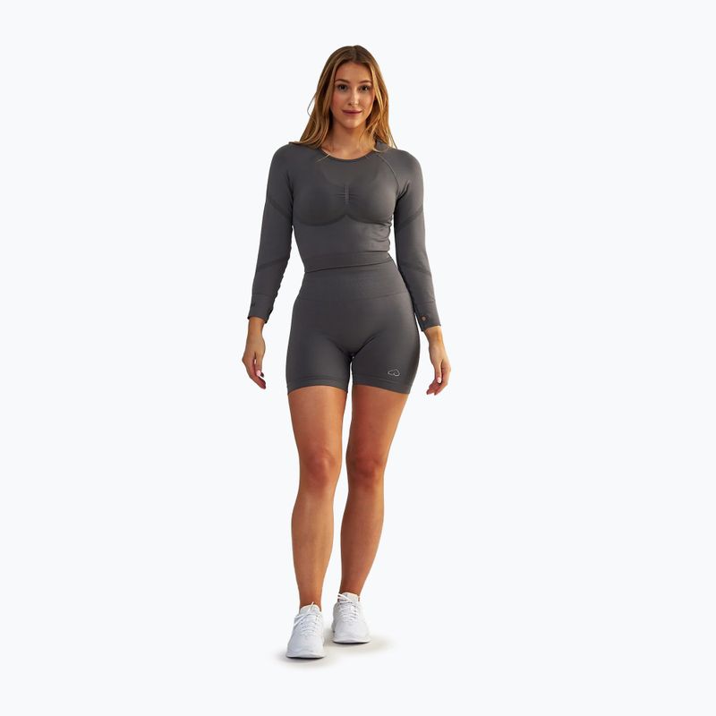 Top de antrenament pentru femei BeShaped Power Up! LS grey 2