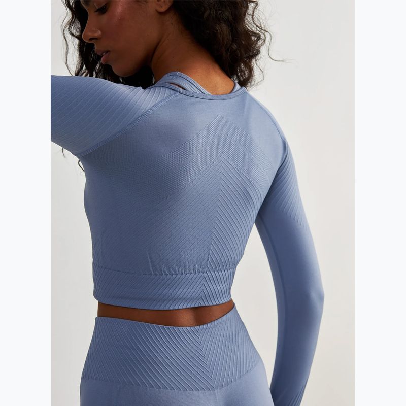 Top de antrenament pentru femei BeShaped Femme Force LS light blue 6