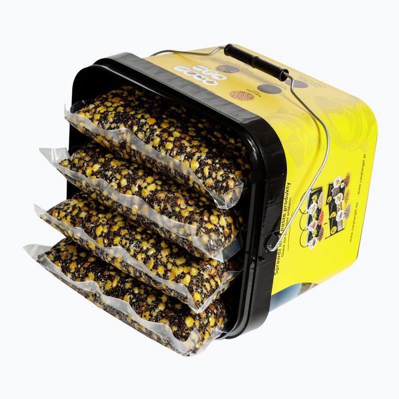 Cereale mixte Carp Target Kukurydza-Orzech Tygrysi-Konopia-Rzepik 25% + Wiadro 10 l