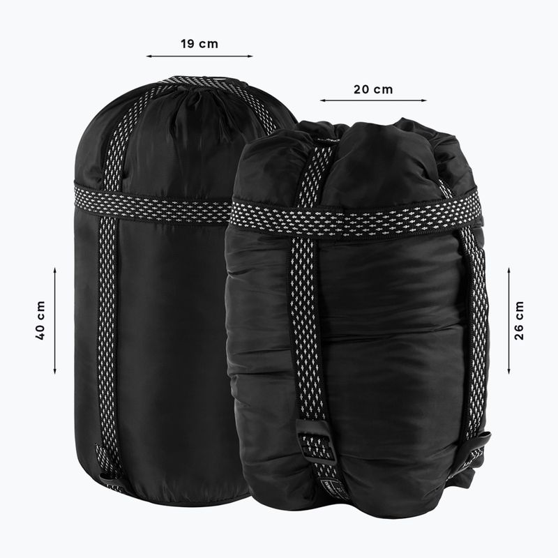 Sac de dormit Alpinus Fiber Pro 1300 stâng antracit 7