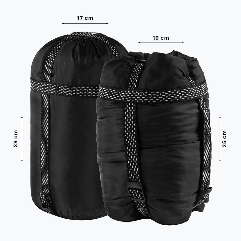Sac de dormit Alpinus Fiber Pro 1100 drept gri 6