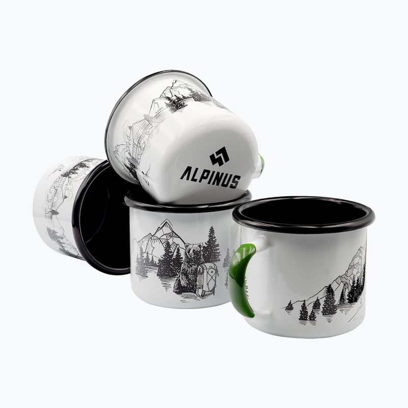 Cană de drumeții Alpinus Enamelled White Bear 2