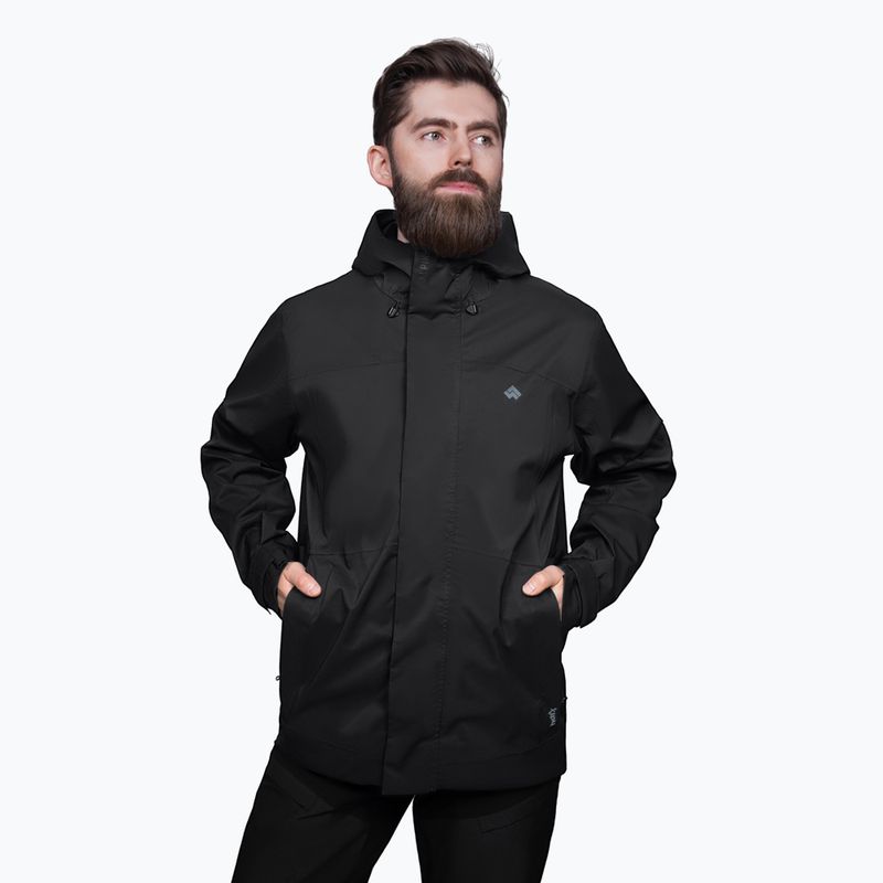 Geacă de ploaie pentru bărbați Alpinus Arys negru 3