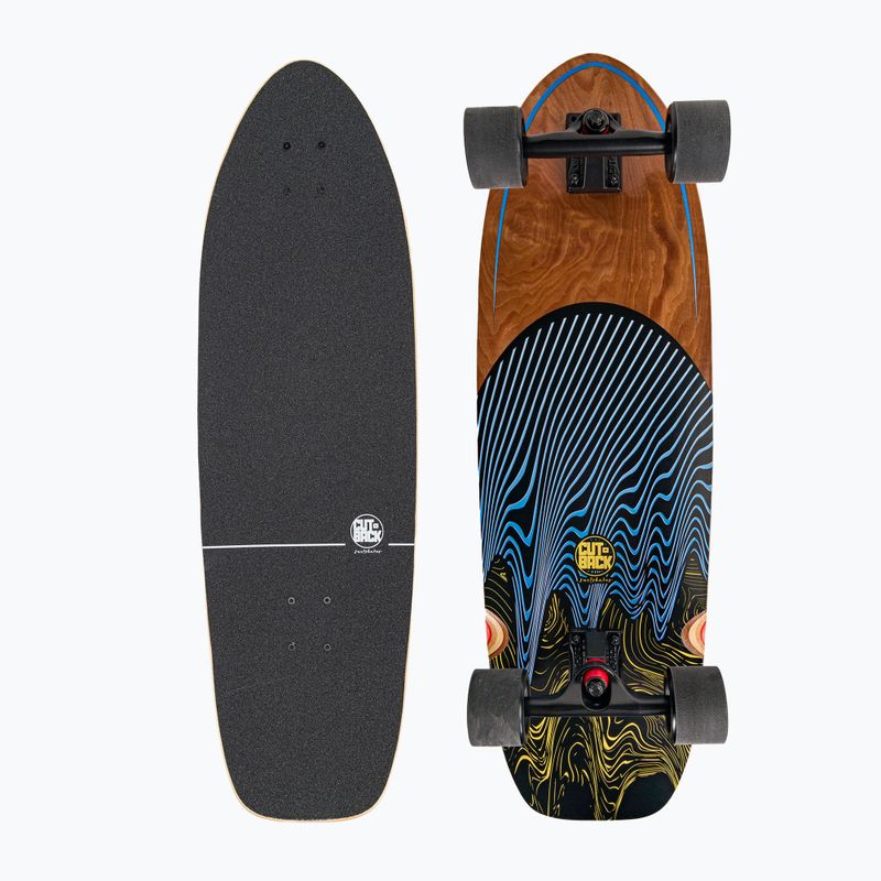 Surfskate Cutback Dark Blue 34" skateboard de culoare CUT-SUR-DBL