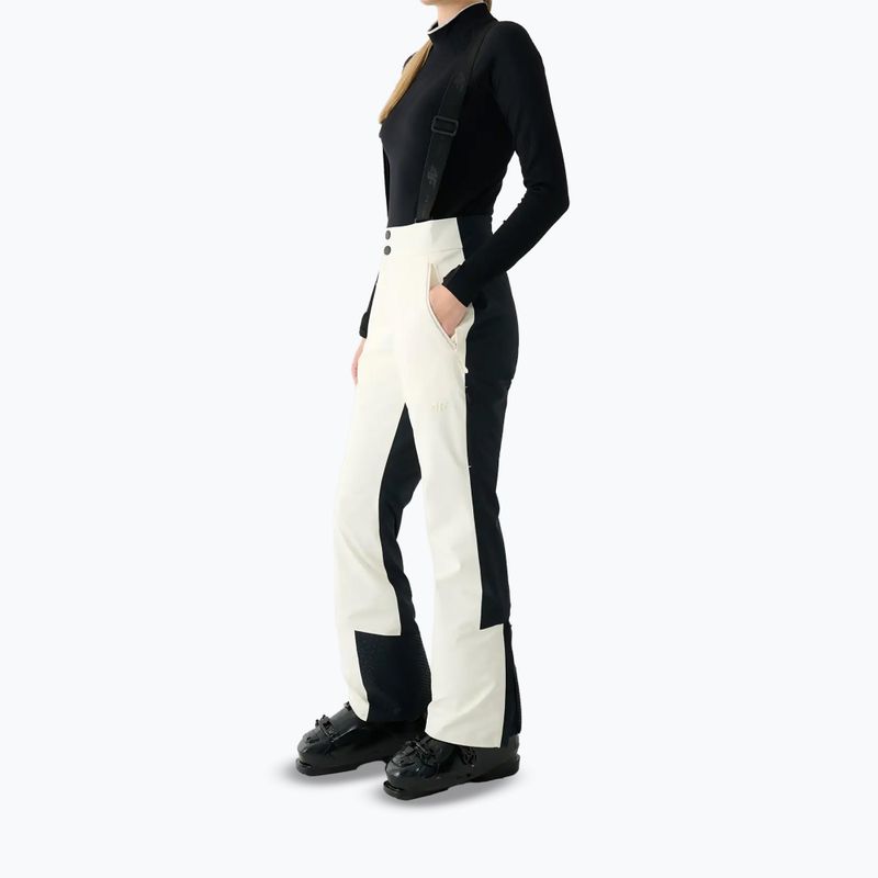 Pantaloni de schi pentru femei 4F Fnk F0997 broken white 3