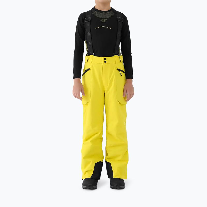 Pantaloni de schi pentru copii 4F Fnk M0953 yellow