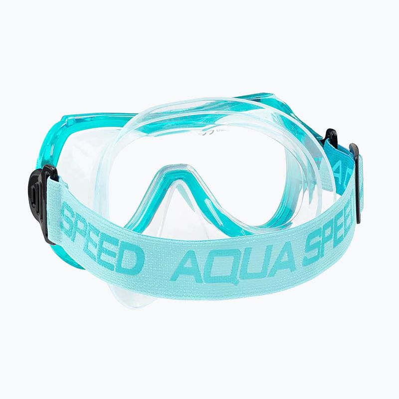 Set de scufundări pentru copii AQUA-SPEED Alize FS + Samos + Mesh turcoaz 5