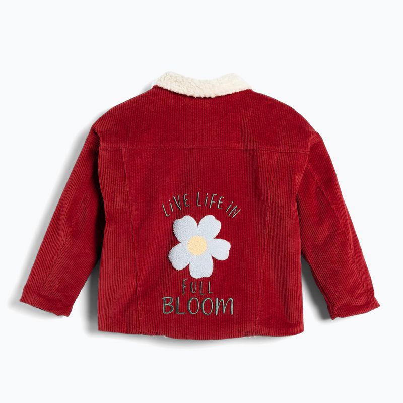 Geacă pentru copii KID STORY Teddy warm red flowers 3