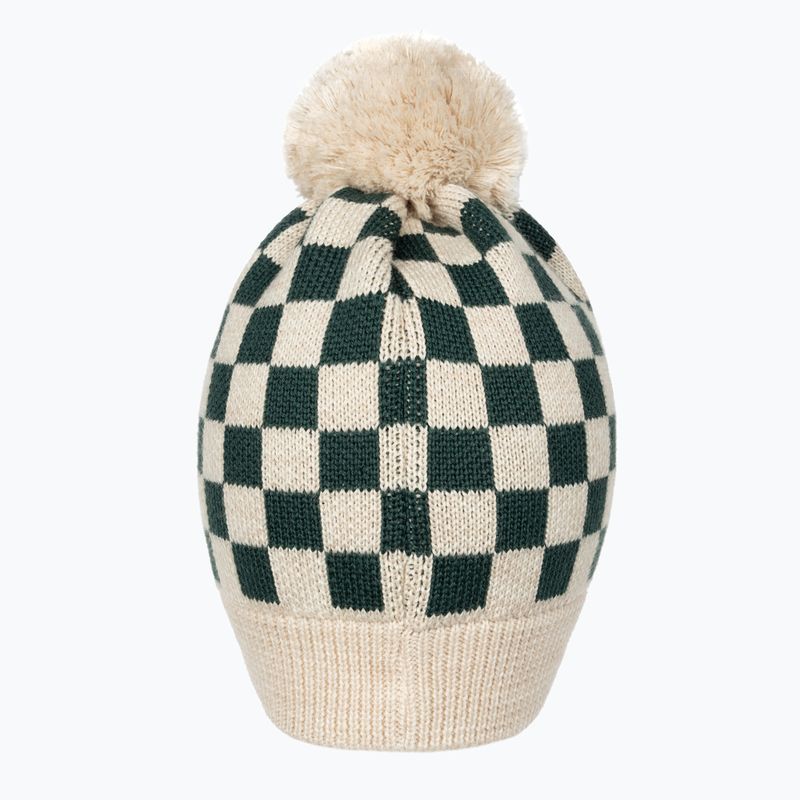 Căciulă de iarnă pentru copii KID STORY Merino green chessboard 2