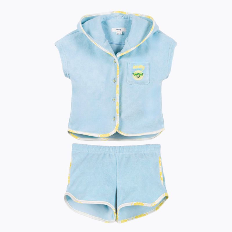 Set pentru copii  KID STORY Cămașă și pantaloni scurți din bumbac ecologic blue sky