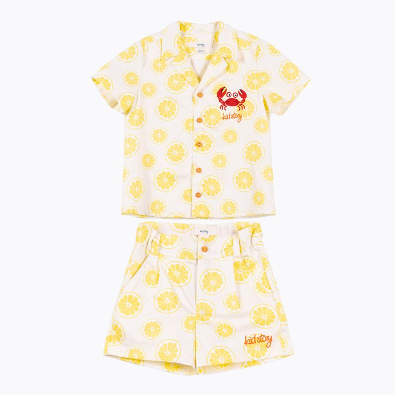 Set pentru copii KID STORY Cămașă și pantaloni scurți lime paradise 4
