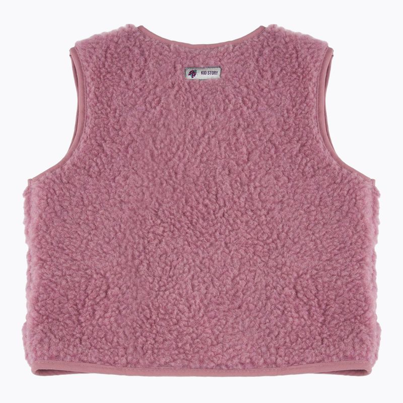 Vestă pentru copii KID STORY Merino dusty pink 2