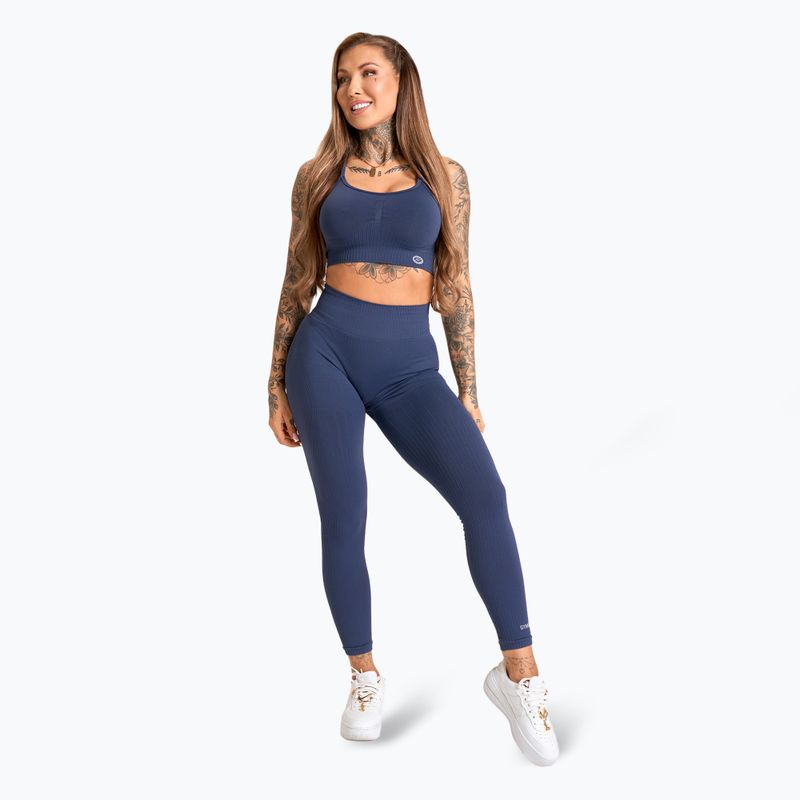 Sutien de fitness Gym Glamour Push Up 2.0 denim 2