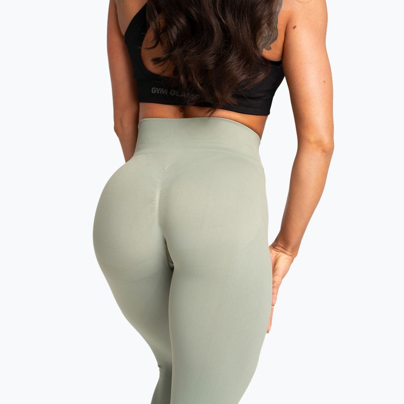 Colanți pentru femei Gym Glamour Basic Scrunch green 6